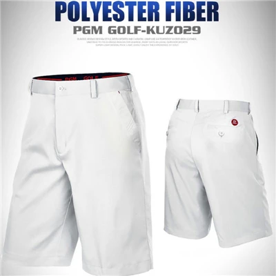 Pgm подлинные шорты для гольфа, мужские однотонные дышащие шорты, летняя удобная ультратонкая спортивная одежда, уличные брюки D0358 - Цвет: Белый