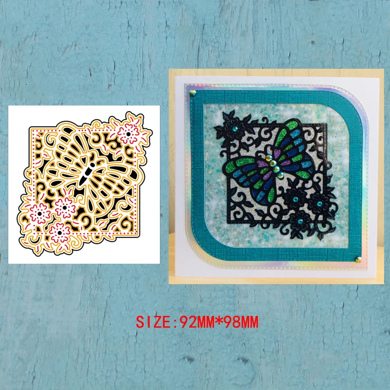 LLove CCraft Metal Cutting Dies Butterfly Square for DIY Scrapbook Album Paper Card Decorative Craft Embossing Die 2019 NEW | Дом и сад