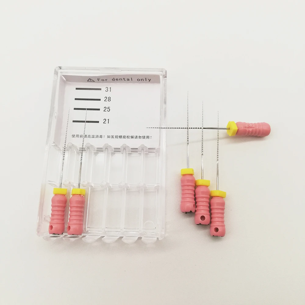 6 шт. 6#-25 мм зубные ПроТейпер файлы корневого канала стоматолога материалы Стоматологические инструменты ручное использование нержавеющая сталь H файлы