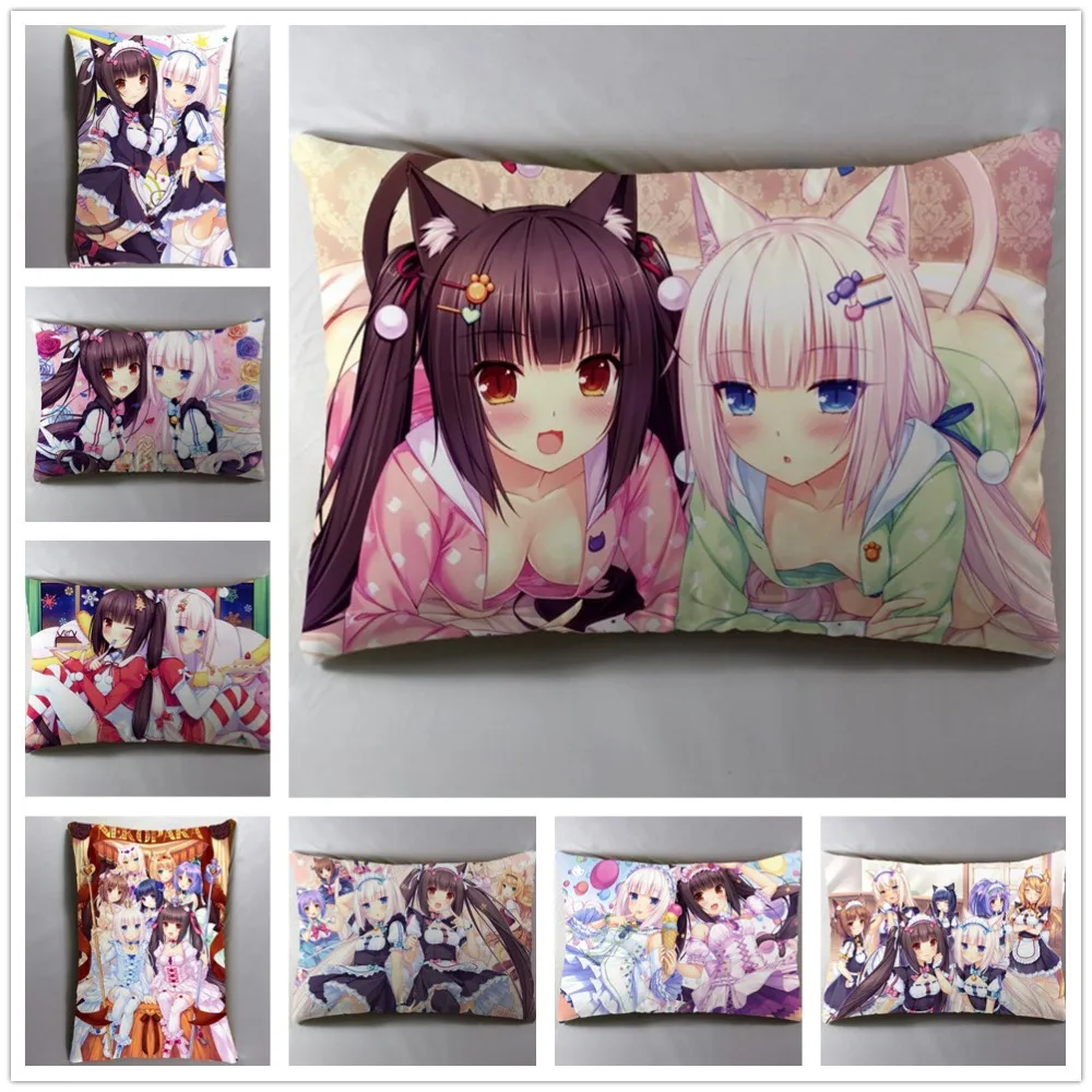 Аниме Манга Neko Para chocola & ваниль 40*60 см чехол для подушки сиденья постельное белье