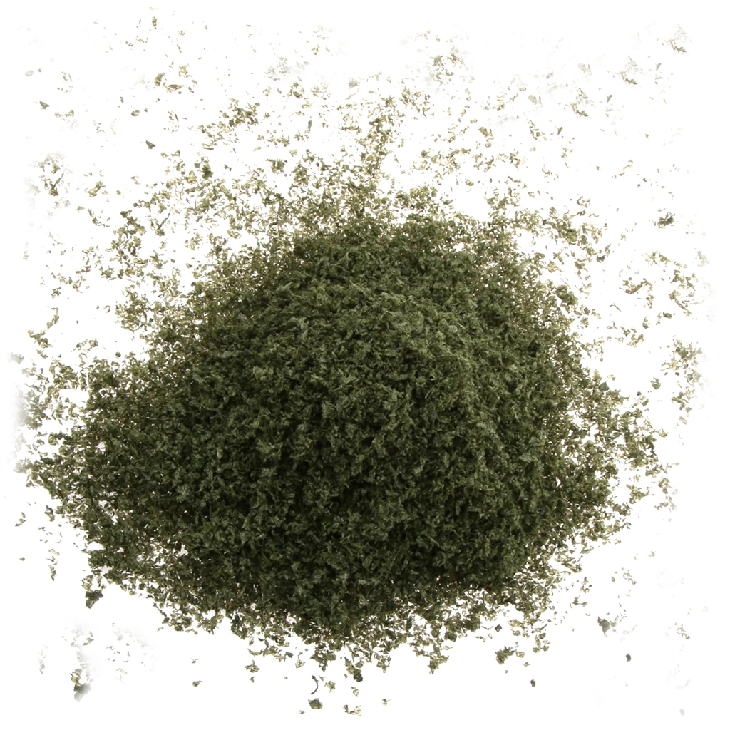 

20g Leaves Foliage Model for Train Railway Mini Tree Model Landscape DIY Moss Grass for Hedge Diorama Model - Greyish Green