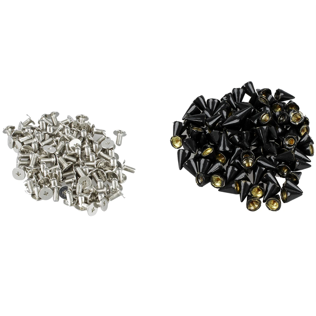 

100 x 10mm cone screws rivets - Black