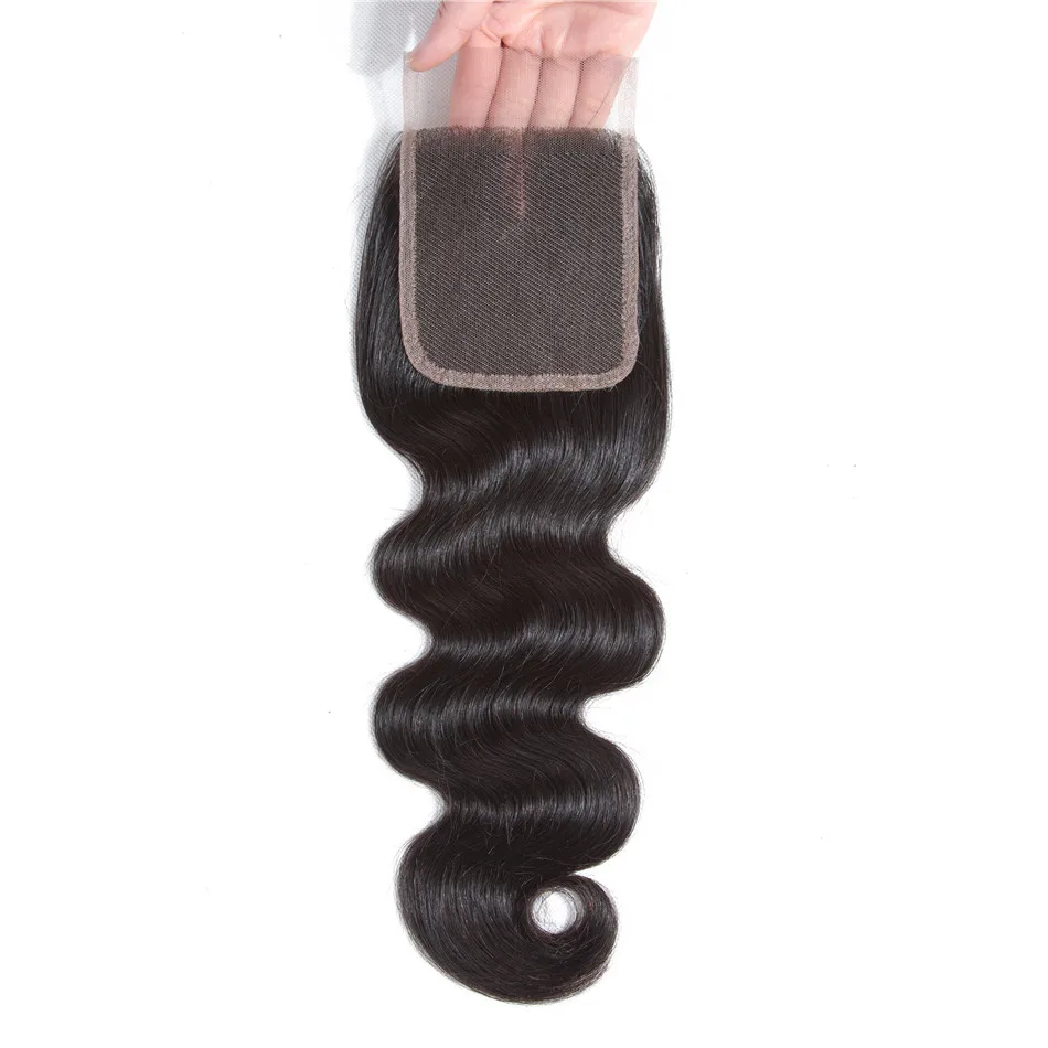Body Wave Hair Bundles With Closure Tuneful Brazilian Hair Weaves Bundle Natural Color NonRemy Human 3 Bundles With Closure
