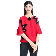 Новинка, куртка-кардиган с рукавами-бусинами, подходящая ко всему, Весенняя модная Изысканная женская рубашка с расклешенными рукавами