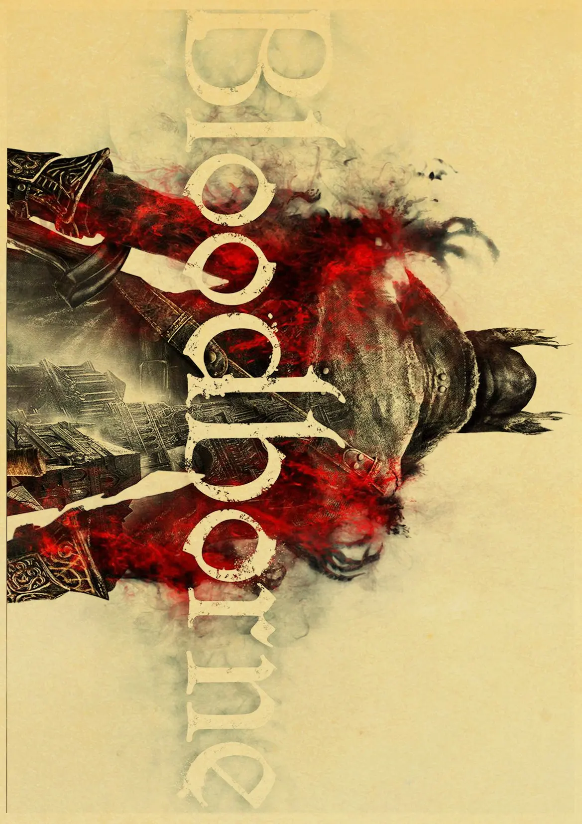 Игра Bloodborne плакат печать на крафтовой бумаге Ретро стиль домашний декор настенная живопись Настенная Наклейка - Цвет: D138