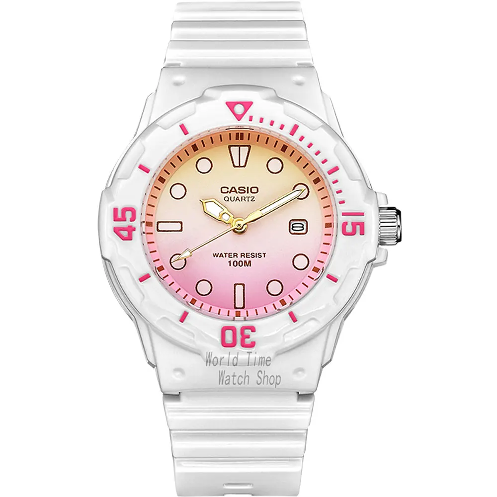 LRW200H4E2-1 Casio часы для дайвинга женские часы Set top brand люкс 100м Водонепроницаемые кварцевые наручные часы женские подарки Часы светящиеся спортивные часы женские relogio feminino reloj mujer montre homme bayan kol saati - Цвет: LRW200H4E2-1