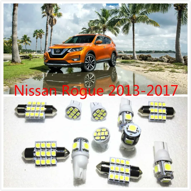 11 set White LED Lights Interior Package Map Dome For Nissan Maxima