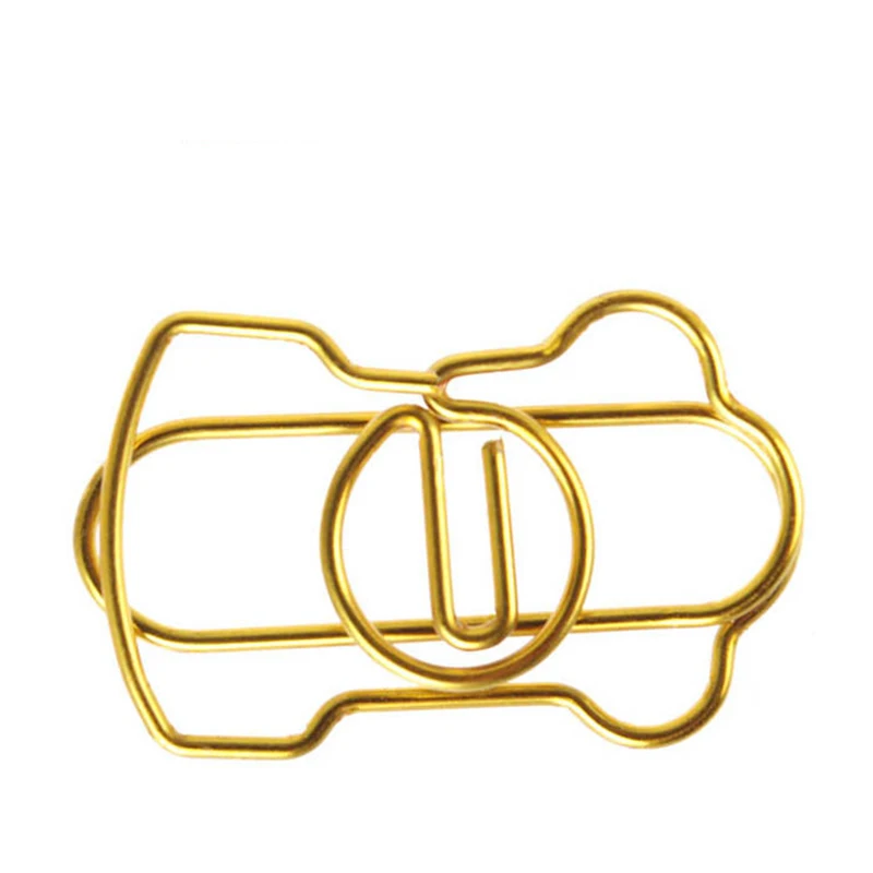 

Creative Metal Bookmark Color golden Camera Office Supplies Special Gold Clip Office Accessories Paperclips green Paper Clip