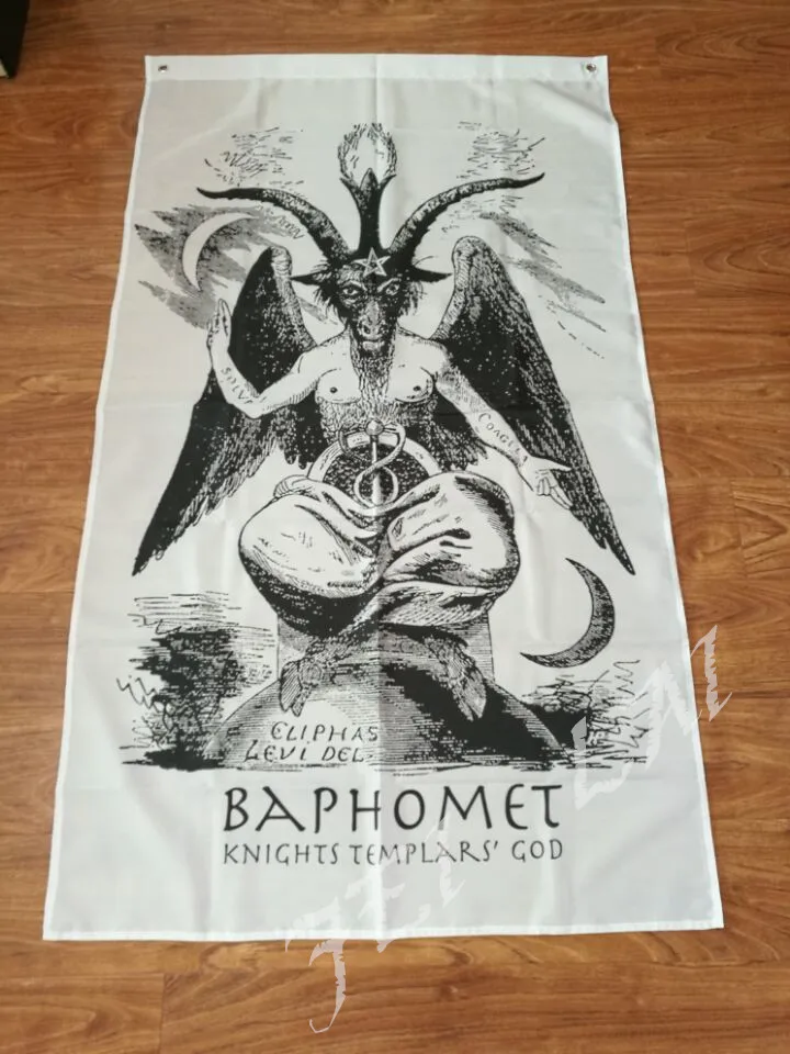 BAPHOMET KNIGHTS TEMPLAR'S GOD Flag Лидер продаж товаров 3X5FT 150X90 см Баннер латунные металлические отверстия
