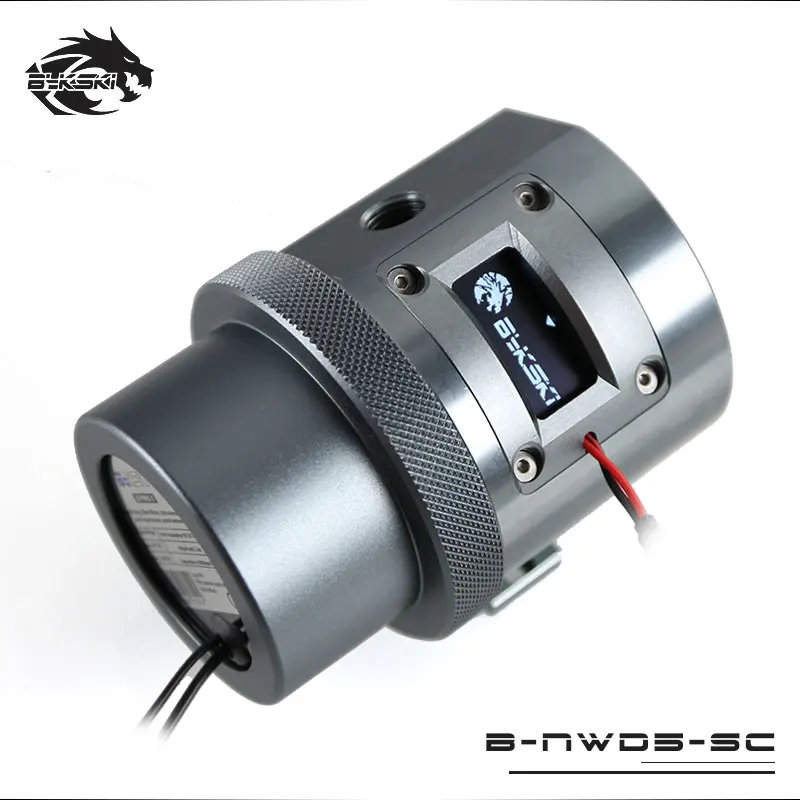 

Bykski B-NWD5-SC Water Cooling Pump with Temperature Sensor Display D5 MCP655 1100L/1500 3.8M Gray