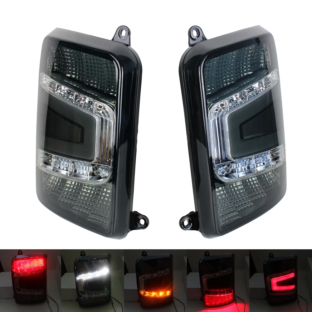 

2 Pcs Per Lot LED Rear lights for Lada Niva 4x4 1995 Smoke Black Tail Light with Running Turn Signal car accessories tuning