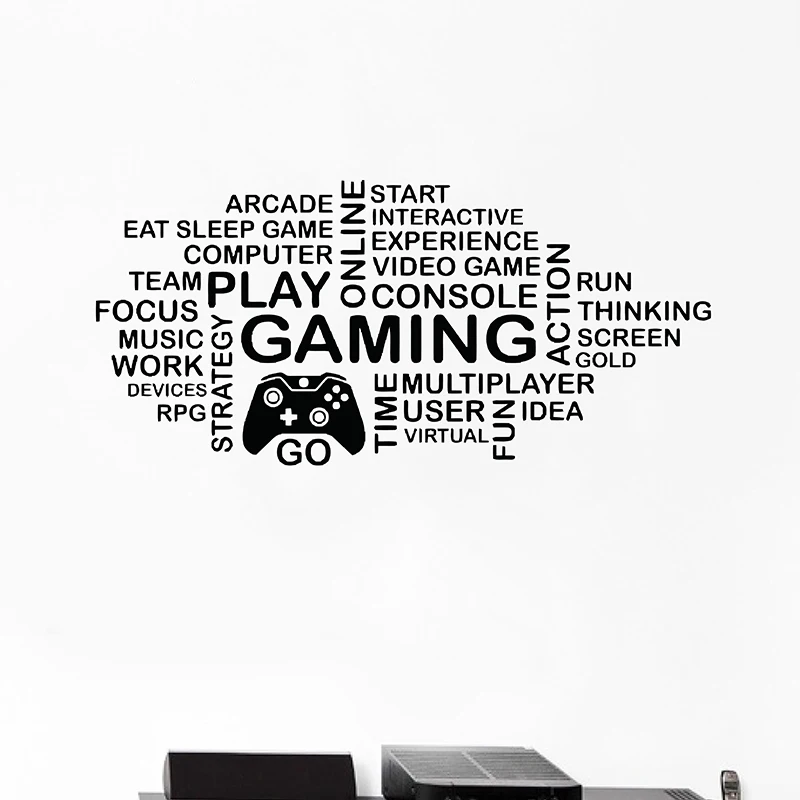 Play Gamer Art Wall Sticker Room Decor