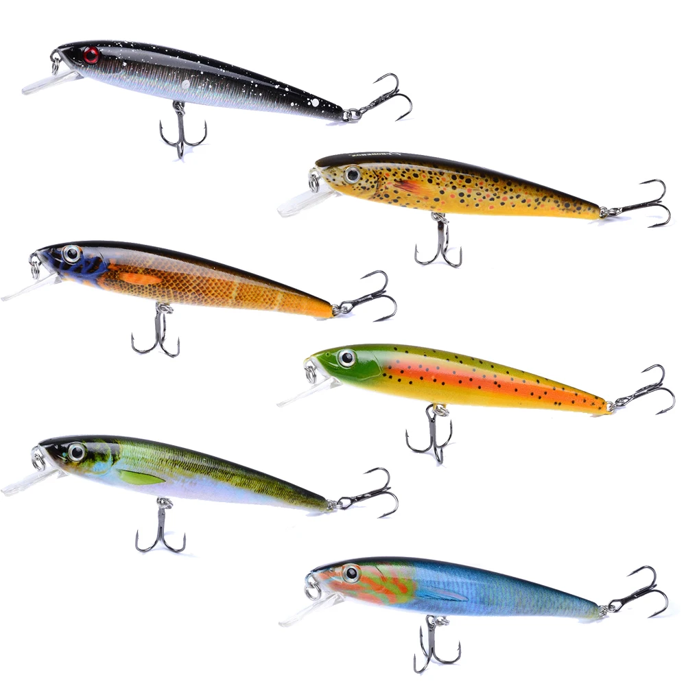 Fishing Lures Jerkbait Trout Wobblers Floating Minnow 11cm 11.2g 3pcs