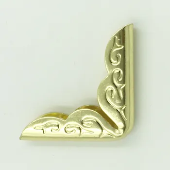

100Pcs Gold Plated DIY Scrapbook Menus Albums Book Folders Corners Hardware Protectors Crafts Making 30x21mm