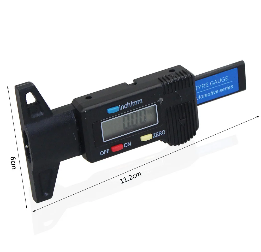  1PCS Auto Car Digital Tire Tread Depth Gauge 0-25.4mm Measurer Tool Caliper
