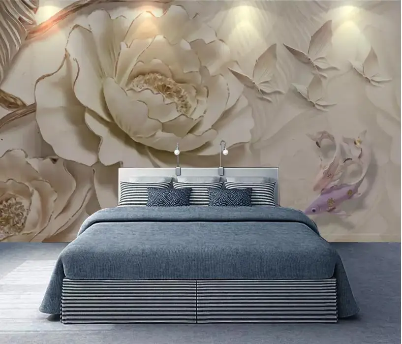 TV Background 3D Mural Wall Paper Fashion Peony Squid 3D Resin Embossed Wall Modern Custom 3D Wallpaper TV Background 3D Mural Wall Paper Fashion Peony Squid 3D Resin Embossed Wall Modern Custom 3D Wallpaper
