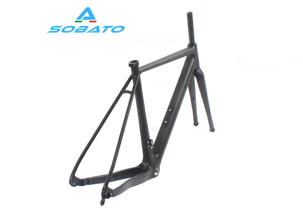 Clearance Toray Carbon UD Matt Cyclocross Bike Cycling Bicycle Disc Frame 58cm BSA & Fork & Headsets Glossy Matte painted 4