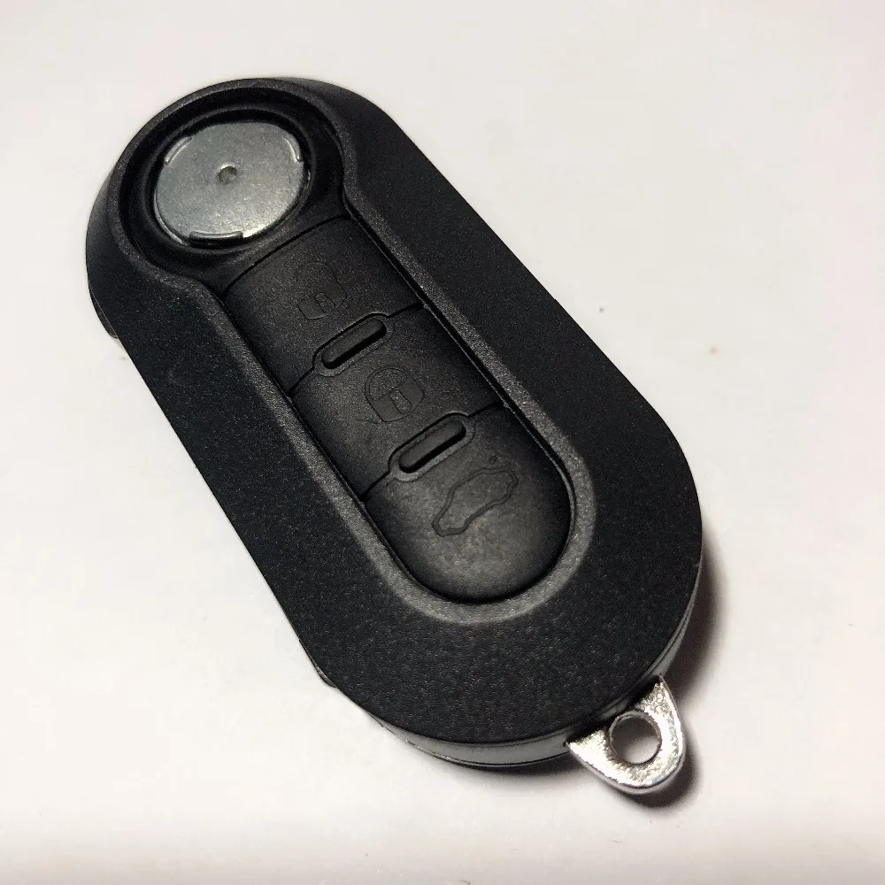 Черный 3 кнопки складной пульт дистанционного ключа корпус для FIAT ключ пустой 500 Panda Punto Bravo Автосигнализация без ключа