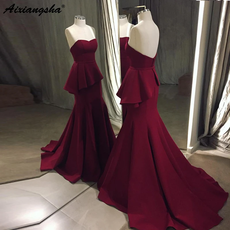 

Elegant Sleeveless Sweetheart robe de soiree longue 2018 Elastic Mermaid Prom Gowns Long Evening Dresses