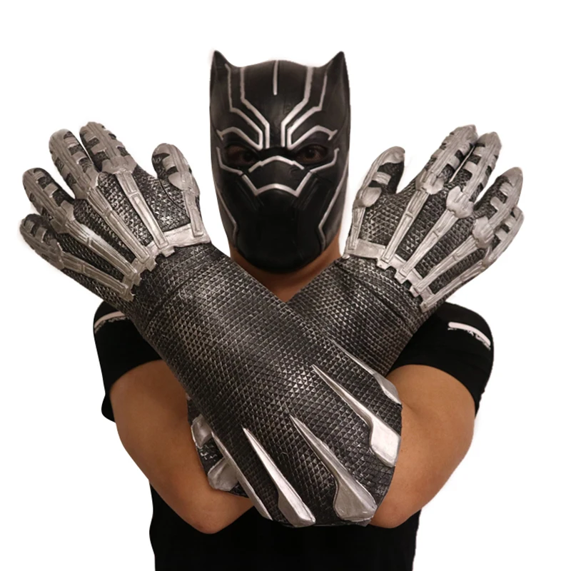 Deluxe Panther Cosplay Costume Gloves Fantastic Panther Latex Paws