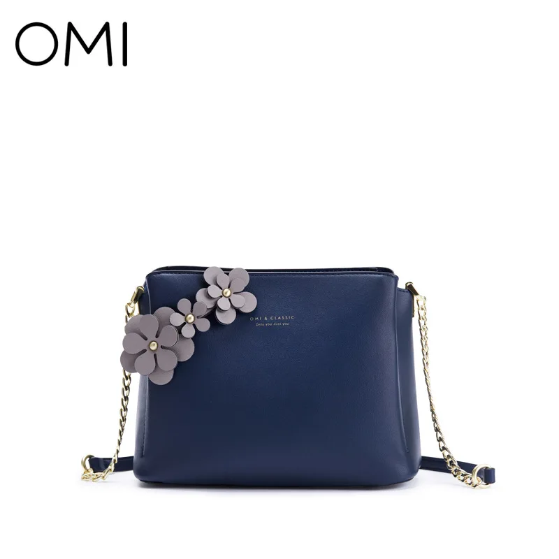 

OMI2018 spring and summer new three-dimensional flower portable Messenger bag chain bag shoulder bag