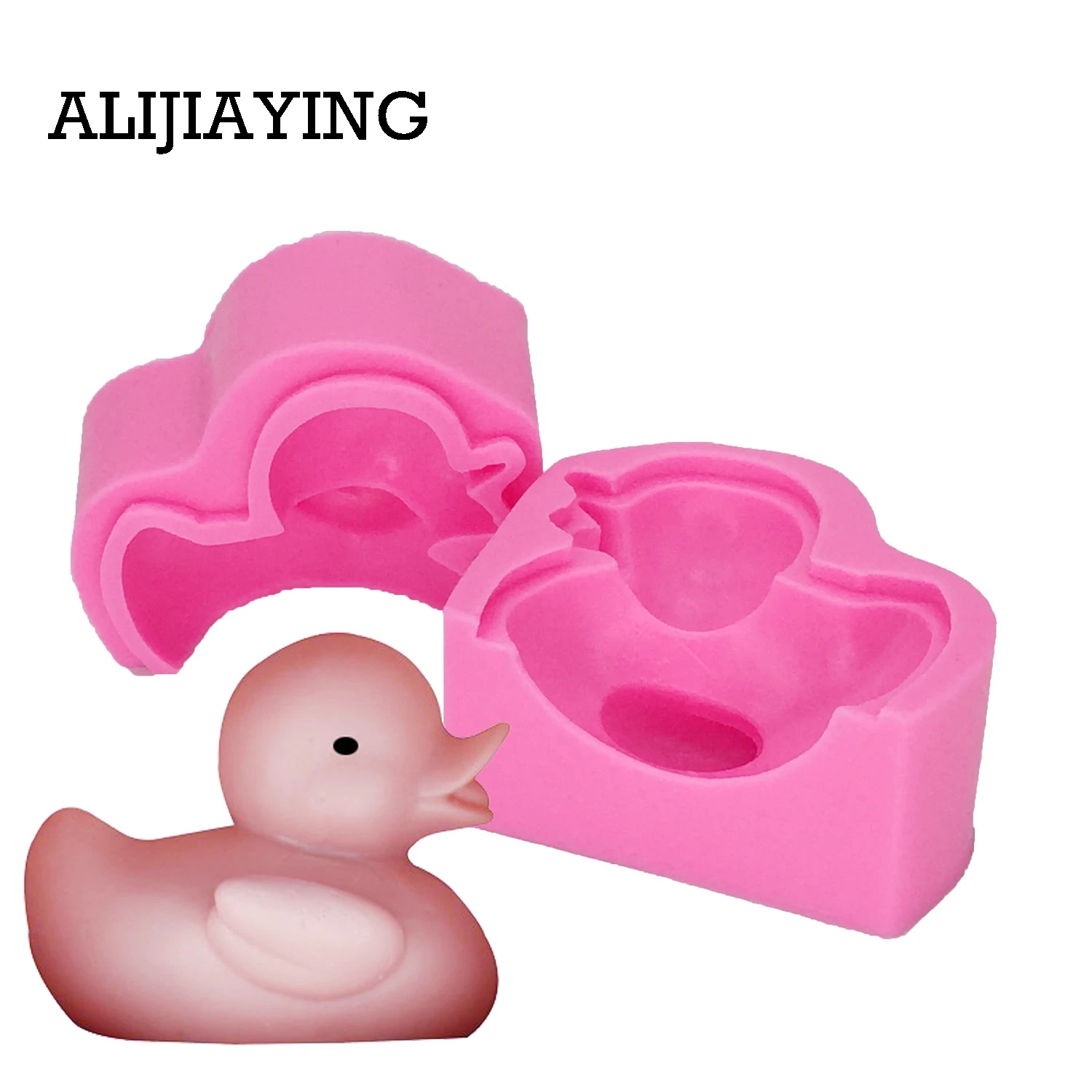 

M0289 2Pcs/set 3D Duck Silicone Candle Mold Fimo Clay Soap Molds Fondant Cake Decorating Tools Gumpaste Chocolate Moulds