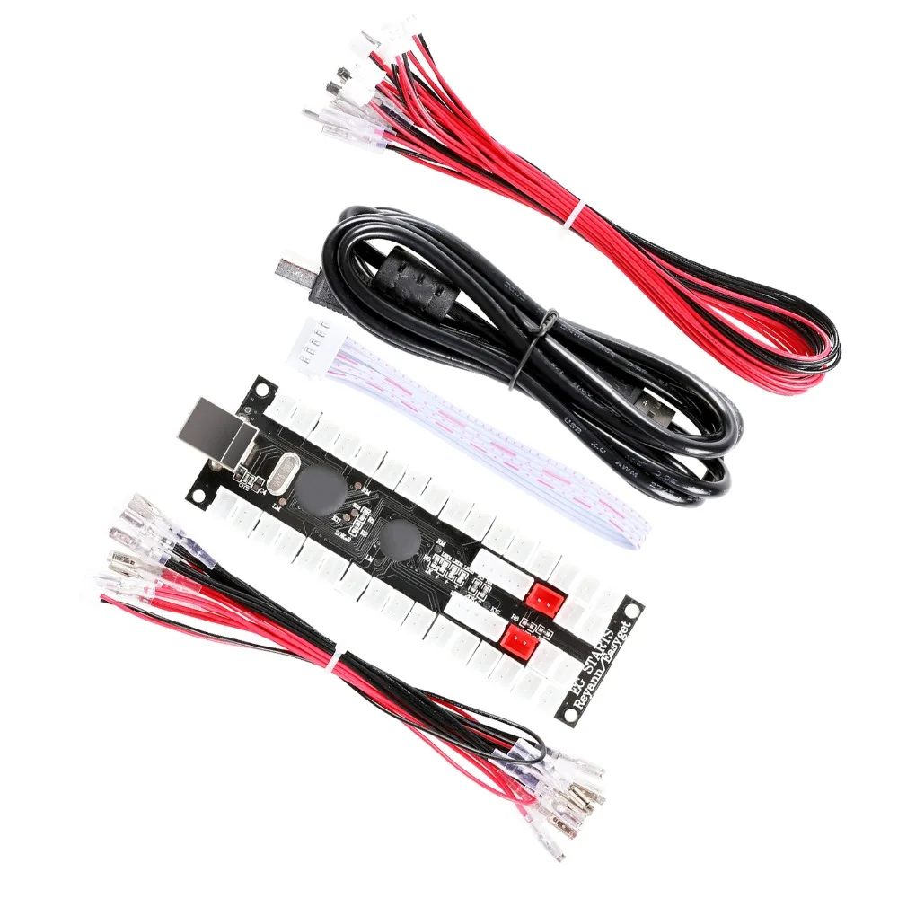  2 Player LED Arcade Game DIY Parts Kit for PC MAME Raspberry Pi / 2x Arcade Joystick + 20x LED Arca - 32974414900