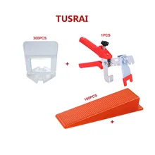 Система выравнивания плитки удобный набор 1,5 мм 1/1" 401 шт керамический выравниватель пола прокладки зажимы 300 шт+ клинья 100 шт+ плоскогубцы 1 шт TUSRAI