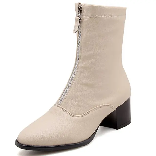Buy Lsewilly Stretch Fabric Boots Women Round Toe Zip
