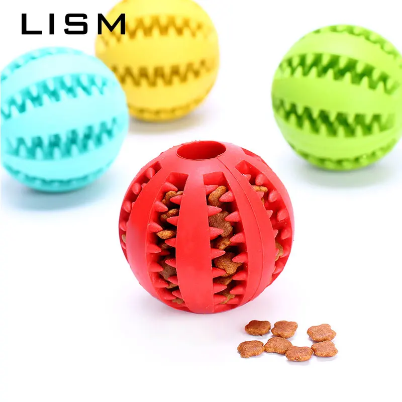 

Pet Dog Toys Ball Extra-tough Rubber Ball Toy Funny Interactive Elasticity Ball Dog Chew Toys For Dog Tooth Clean Balls Dog Toy
