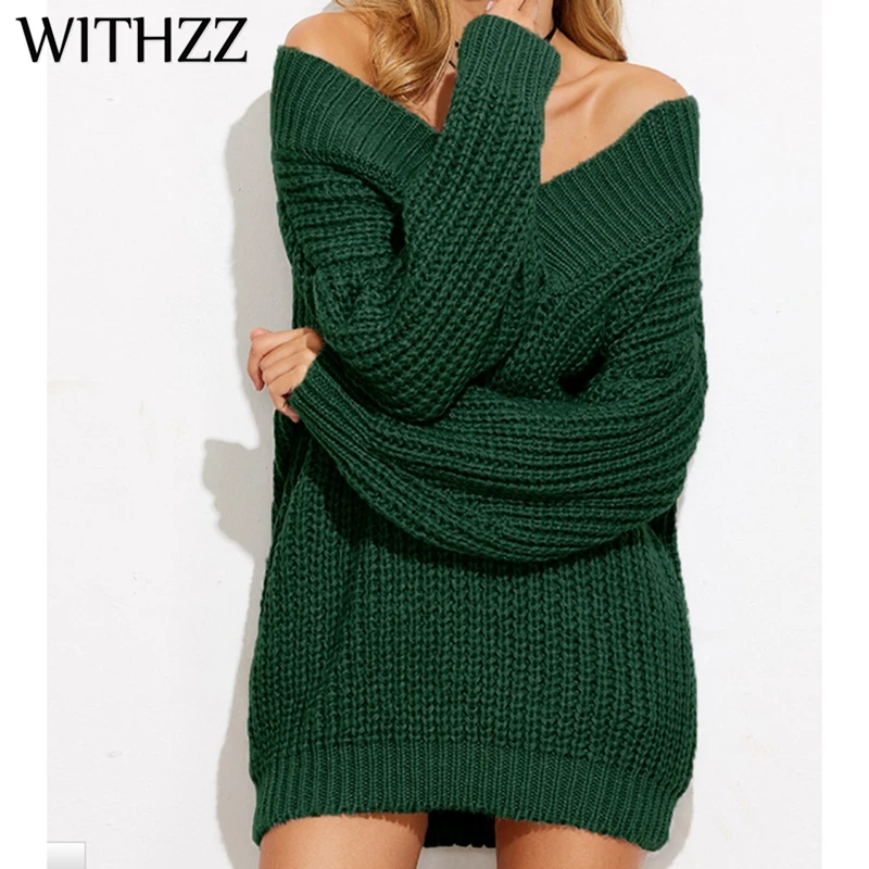 

WITHZZ Women's Long Sleeve V-neck Thick Lady's Sweater Coat for Women Female Cardigan Pullover Harajuku Clothes Plus Size Top