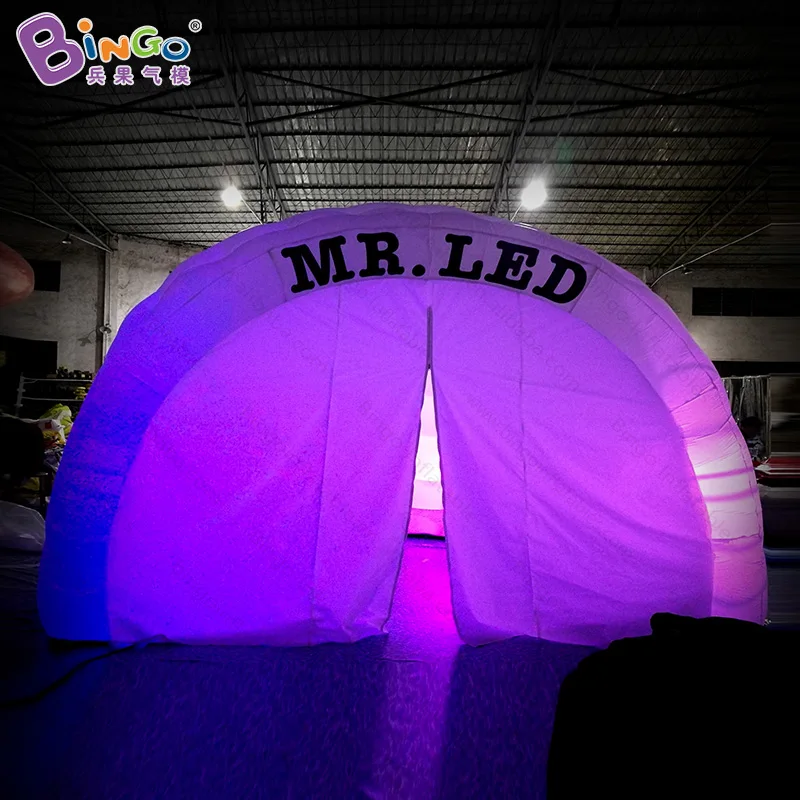  Advertising type LED lighting 5.5x4x3.5 m inflatable igloo tent for outdoor event customized canopy