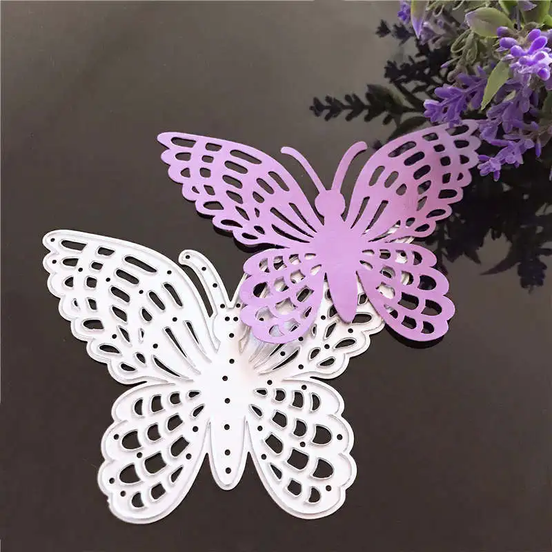 

Butterfly Metal Steel Cutting Dies for DIY Scrapbook Handmade Paper Greeting Card Stamps and Dies Animal Template New 100*74mm