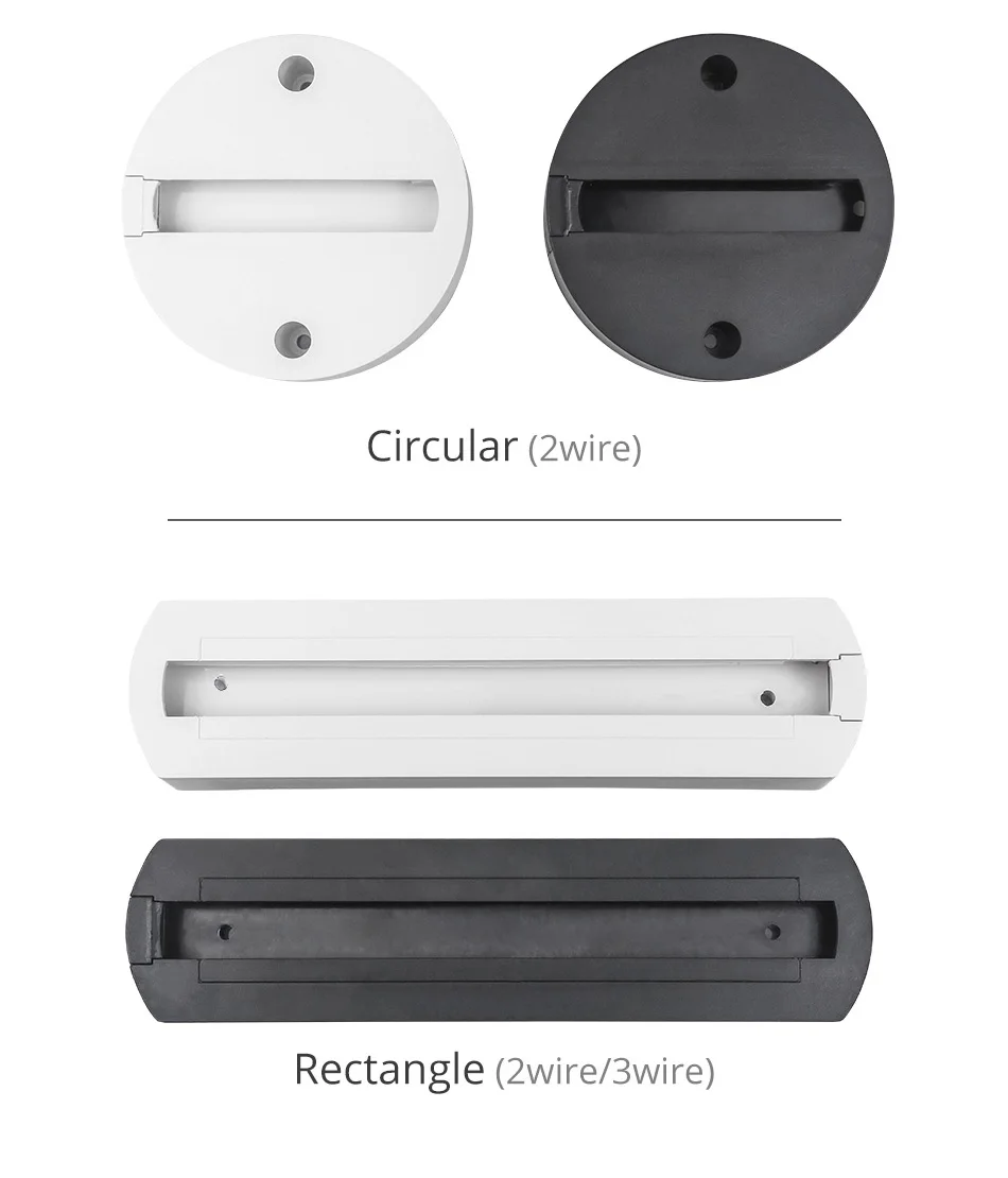 White New Type LED Track Light Ceiling Box Rail Lights Connector Accessories For LED Spotlight  2 Wire 3 Wire Home Lighting  (5)