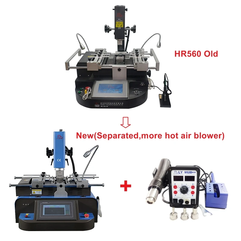 BGA паяльная станция Комплект 3 зоны разделены горячего воздуха воздуходувы 650 Вт гладить 60 LY HR560 HR560C BGA машина