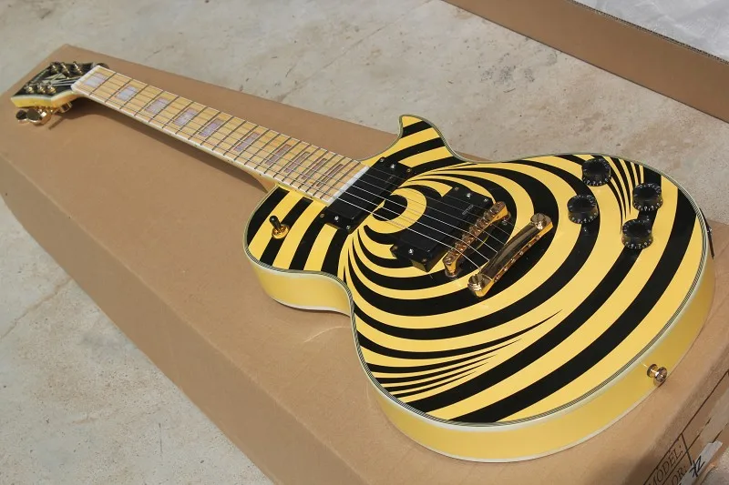

Free Shipping Factory custom shop New high quality LP Custom EMG pickup Zakk Wylde Vertigo electric guitar 914