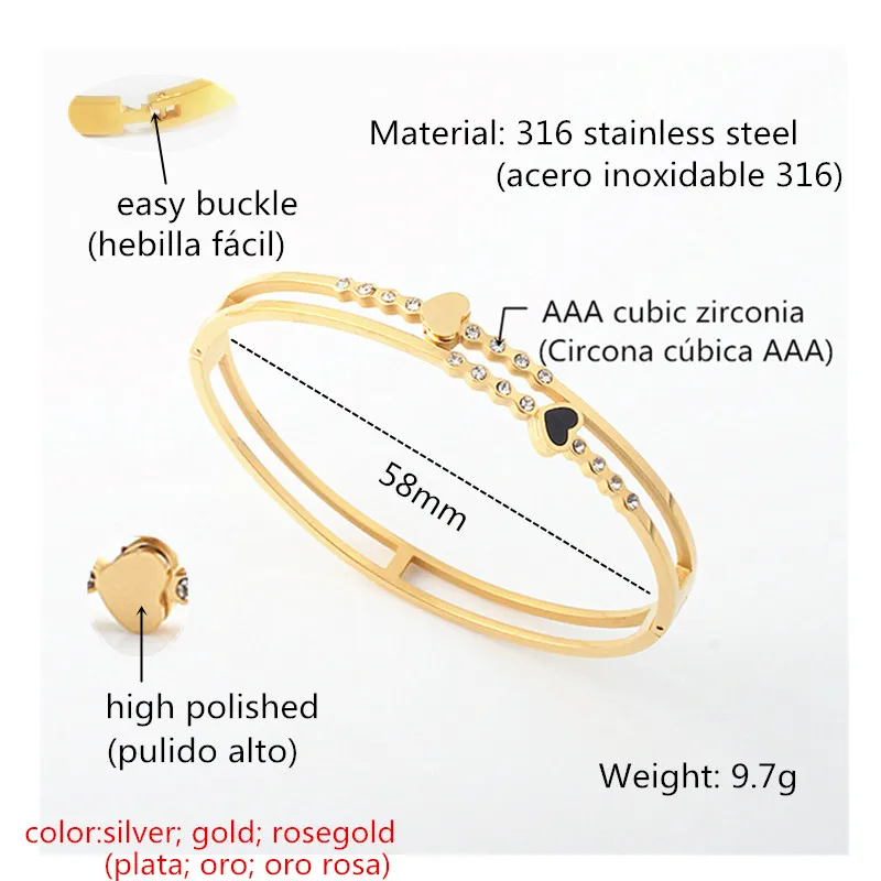 

Stainless Steel Cuff Bangles Luxury Brand Women Ladies Casual OL Bangles Female Wedding Jewelry