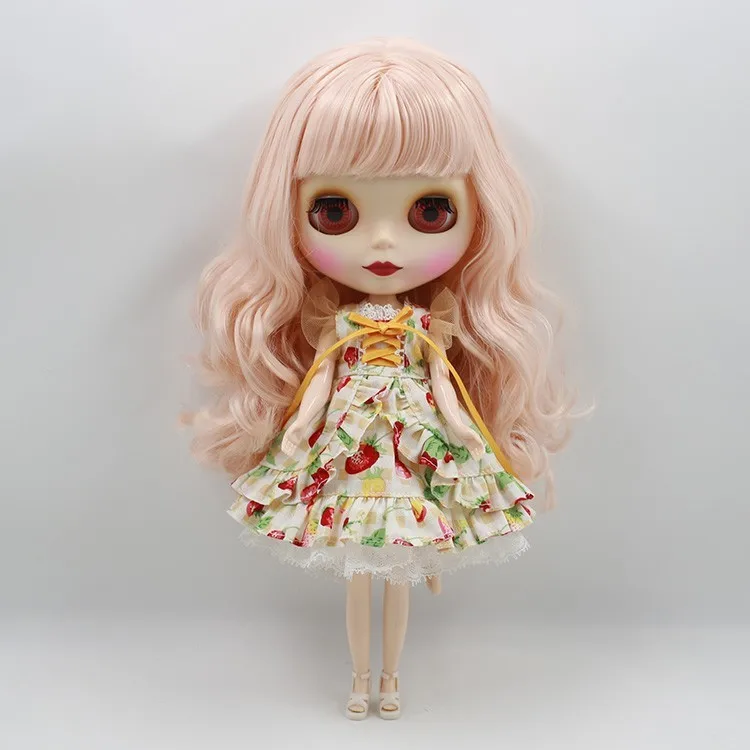 ICY Blyth Обнаженная кукла для серии No.230BL2352 цвет шампанского розовые волосы с челкой фабрика Blyth 1/6 BJD