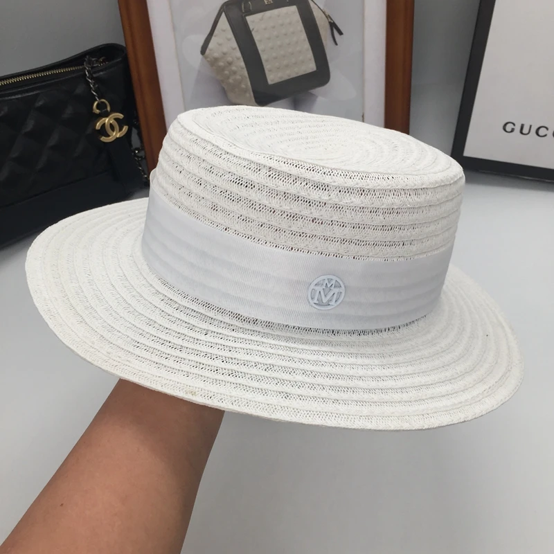 

Sun hats straw hat female summer linen lafite grass white flat hat