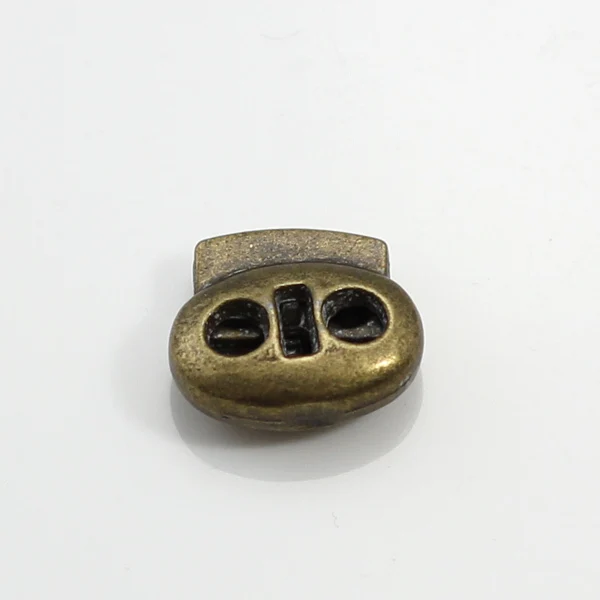 

10pcs Pack Cord Lock Toggle Stopper lock Bean Antique Bronze Toggle Clip NK158
