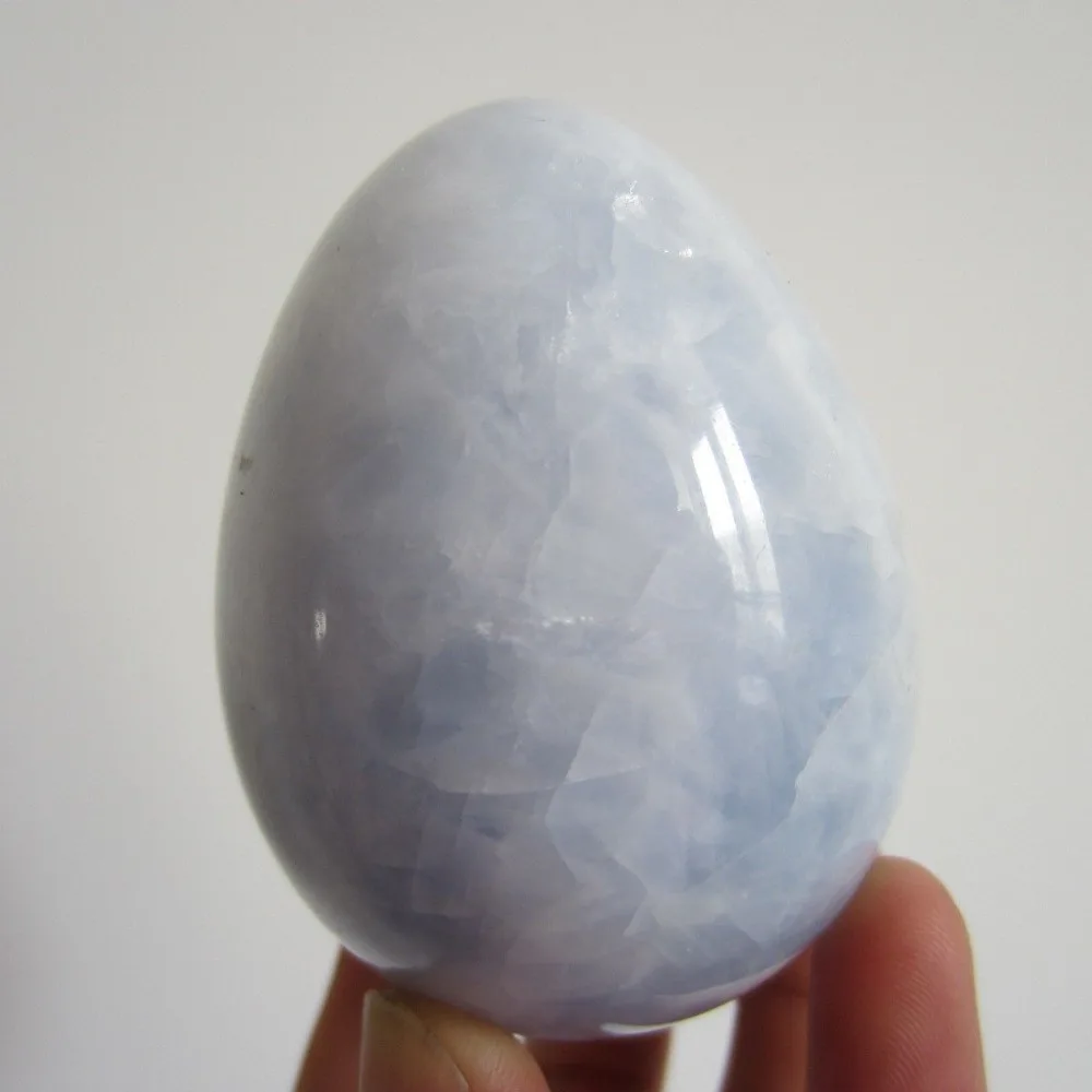 04755 Natural sky blue calcite quartz crystal ball ball egg to healegg