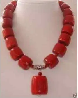 

Wonderful Genuine Red Coral Necklace Pendant Fashion Free shipping