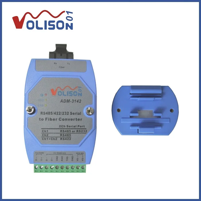 

Light industrial serial cat RS485/422/232 two-way data transmitter 485 SC dual fiber optical transceiver