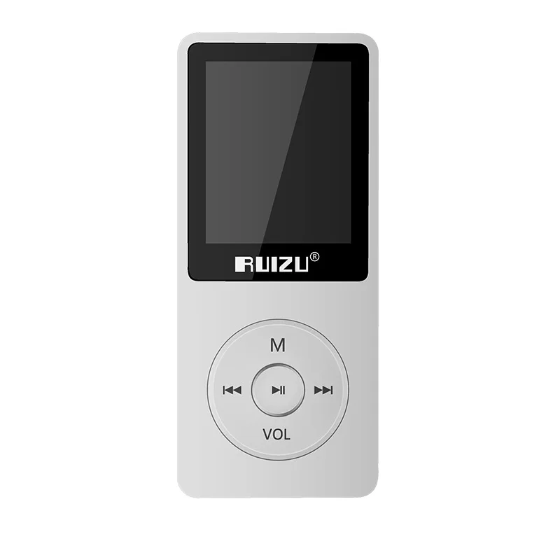 MP3 плеер ruidu X02 8 ГБ портативный музыкальный аудио плеер без потерь с поддержкой экрана fm-радио, запись, электронная книга, часы - Цвет: White