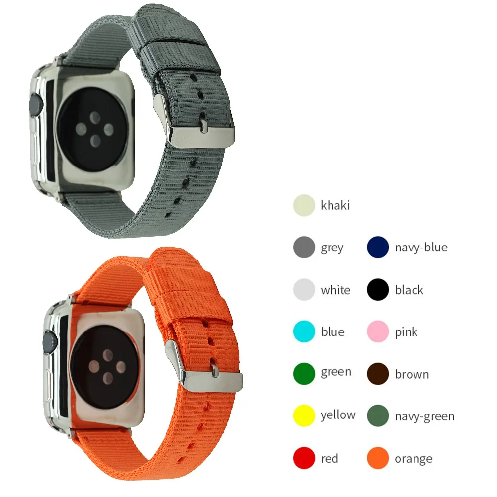 Ремешок нейлоновый Плетеный для Apple Watch Series 3 2 1 42 мм 38 | Наручные часы