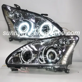 

For Lexus Herrier Kluger RX330 RX300 R350 LED Head Lamp Angel Eyes 2003 to 2008 year LF