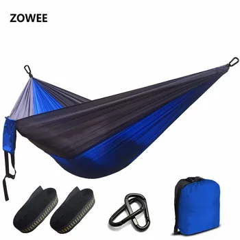 

Portable Nylon Parachute Hammock Camping Survival Garden Hunting Leisure Hamac Travel Double Person Hamak Free shipping