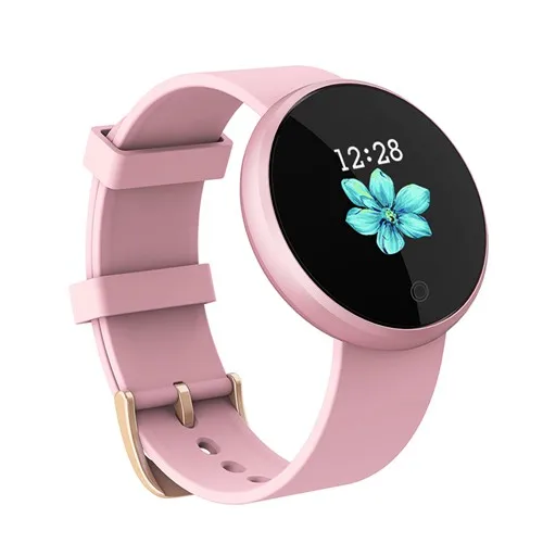 pink B36 женские умные 12 языков цифровые часы женские русские напоминание о частоте пульса умные часы калории шаг красивые наручные часы - Цвет: pink
