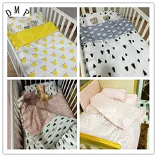 Акция! 3 предмета в комплекте детские постельные принадлежности для кроватки Комплект постельного белья хлопчато-бумажные занавески комплекты для малышей, включают в себя(пододеяльник/простыня/наволочка