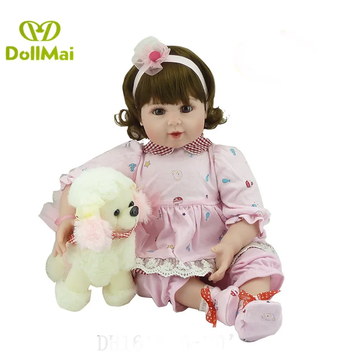 Bebes reborn girl куклы 2" мягкие виниловые силиконовые reborn Детские куклы игрушки с собачкой плюшевые для детей подарок bonecas